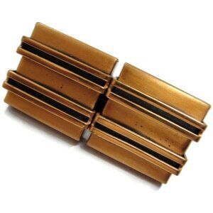 Vintage Renoir Copper Modernist Square Cufflinks Shirt Accessories Wedding
